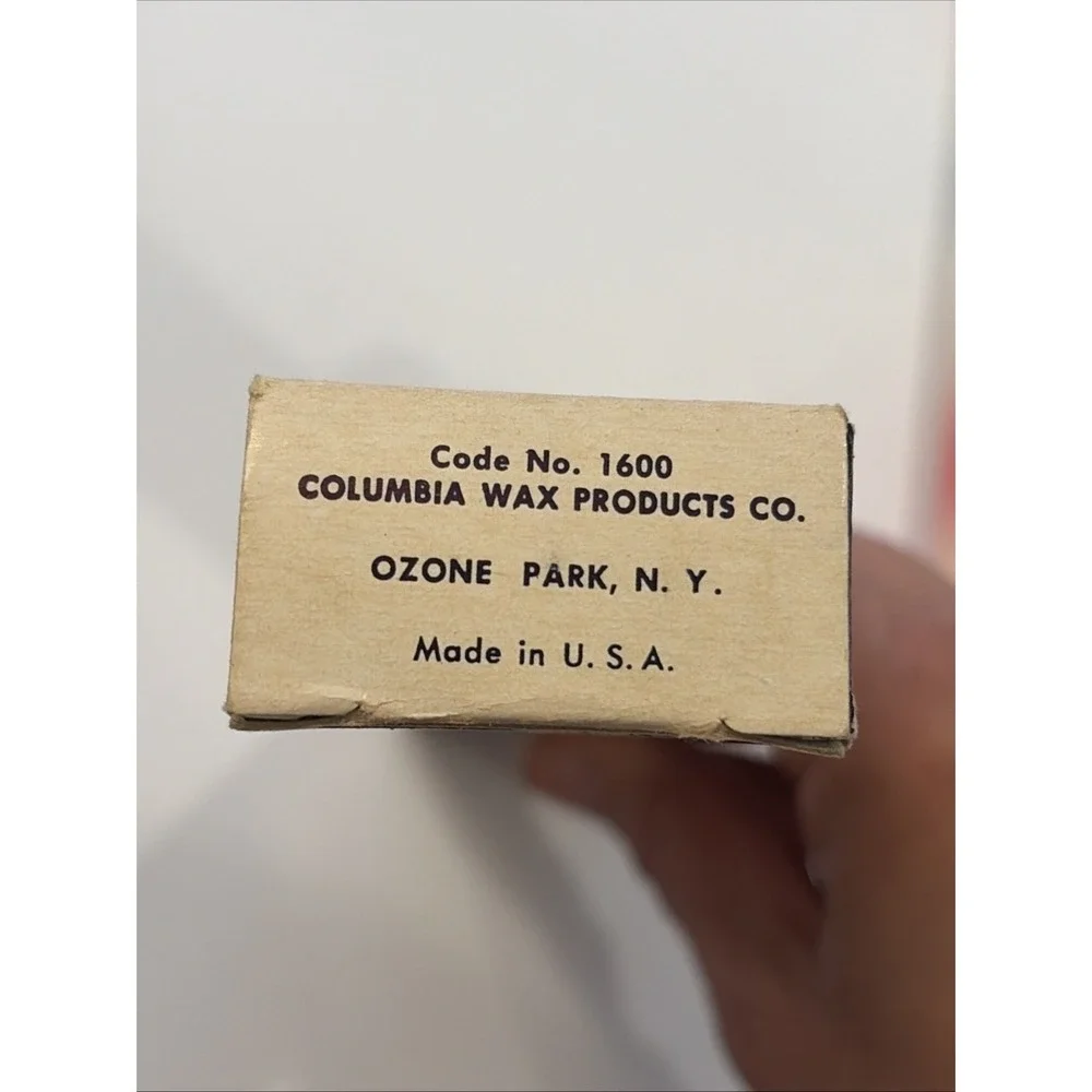 Set of 2 Vintage Color-Lites Wax Beautiful Color Drip Taper Candles with Box